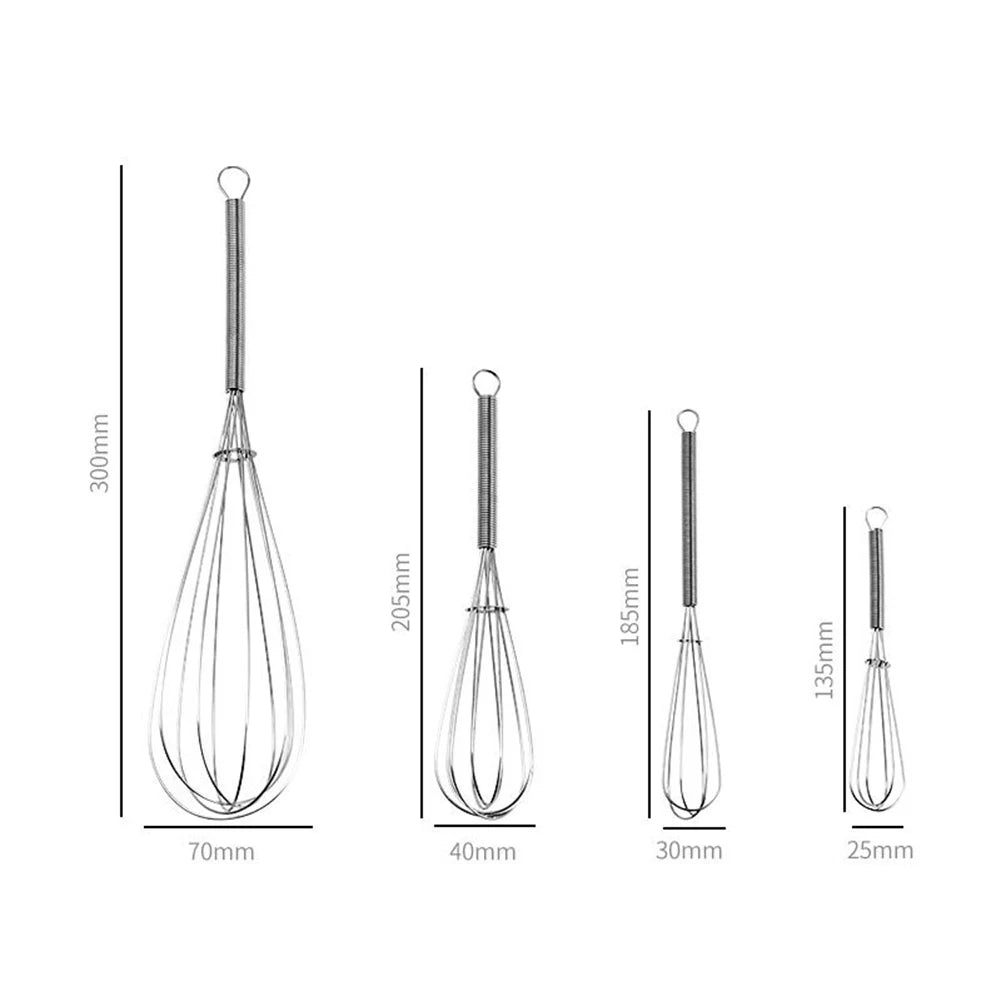 Balloon Wire Whisk Stainless Steel Manual Kitchen Whisk