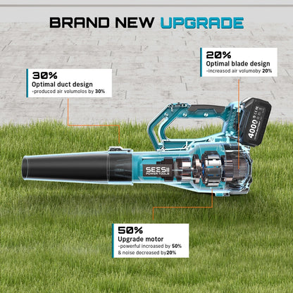 Cordless Turbo Leaf Blower Snow Removal 18v Battery Operated