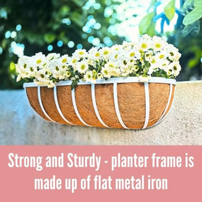 Outdoor Hanging Planter Boxes 30 Inch 2 Pack Coco Liner