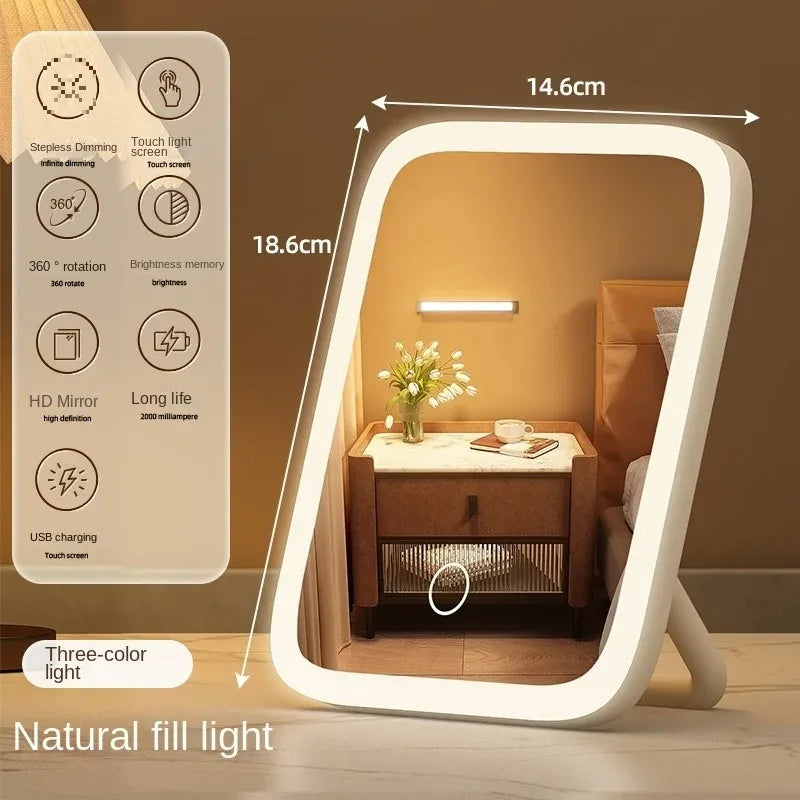 LED Vanity Mirror with Lights, Touch Control, 3 Colors, Dimmable