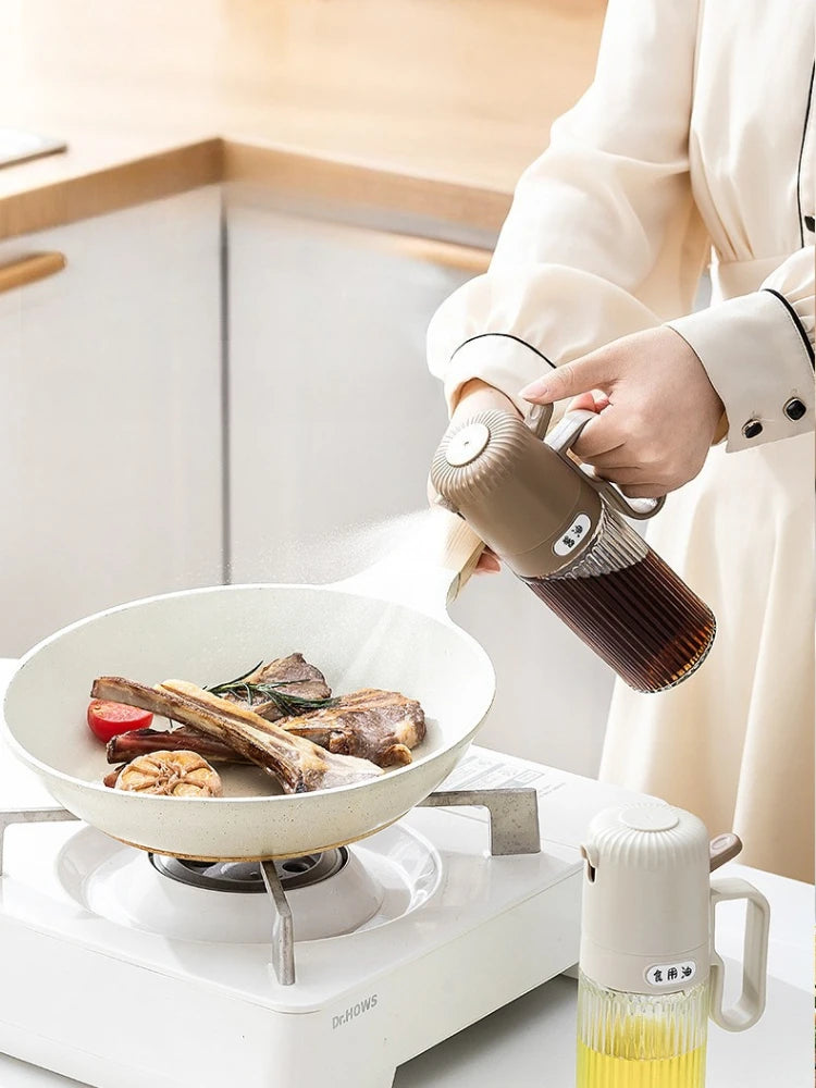 250ml Glass Oil Spray Bottle, Press Atomize Oil Sprayer