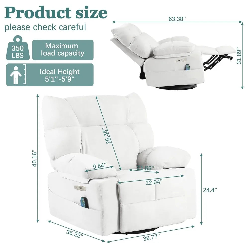 Power swivel rocker recliner