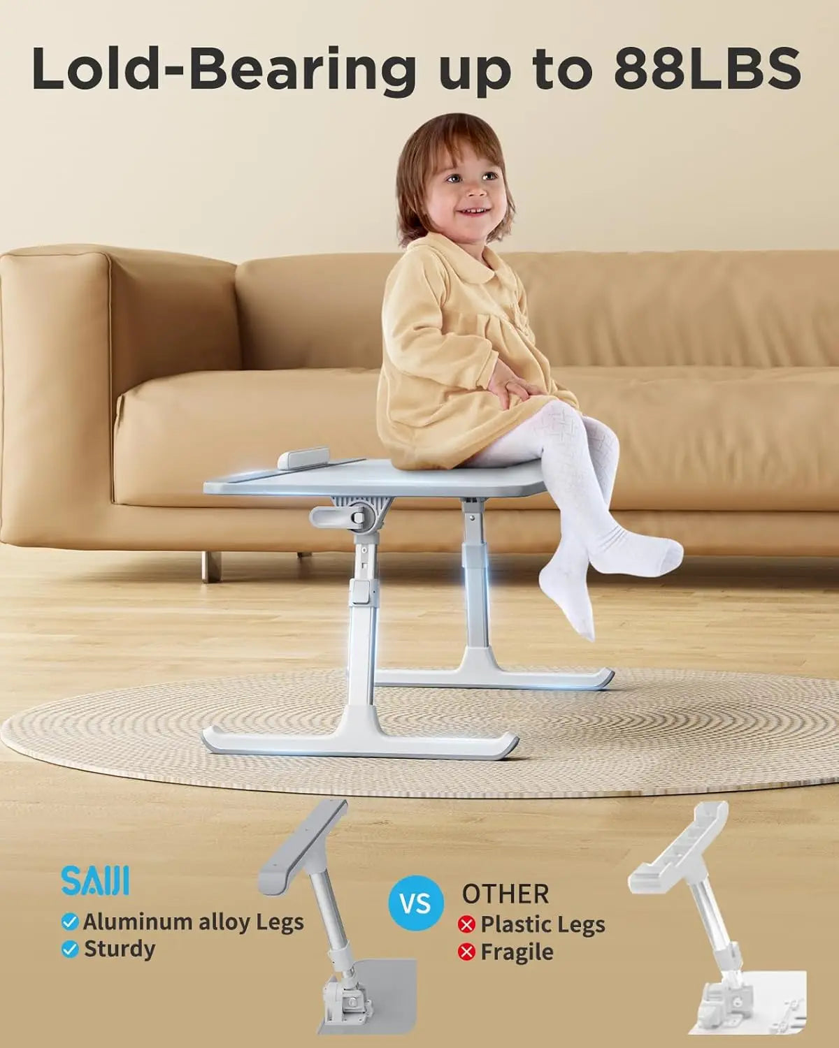 Adjustable Leather Lap Desk Foldable Height Angle Desk