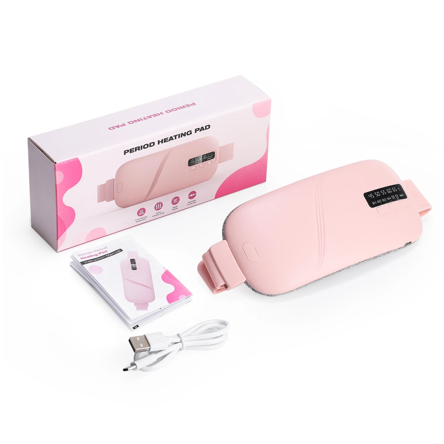 Wireless Heating Pad Menstrual Thermal Massager Belt for Period Relief