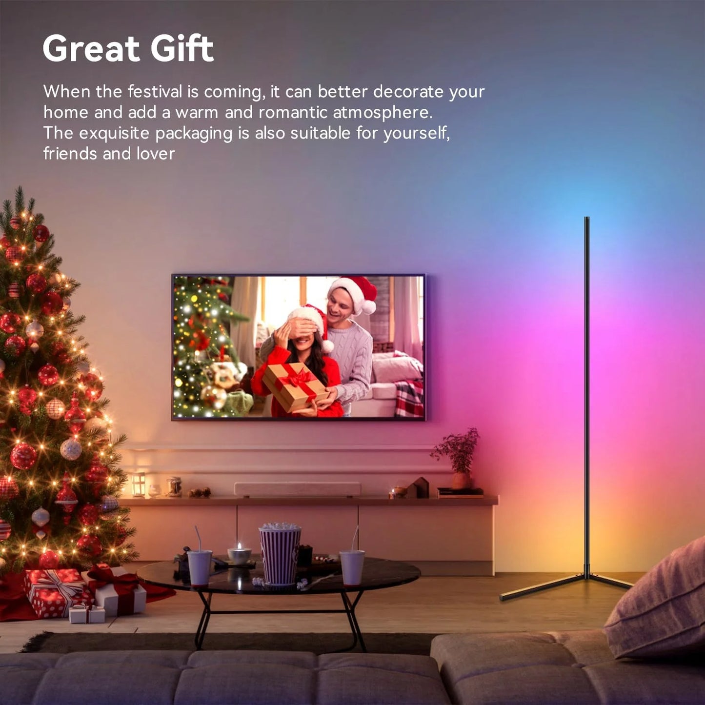 Smart RGB Floor Lamp Music Sync App Control LED Fantasy Lighting