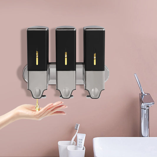 Triple Wall Mount Soap Dispenser, Lockable