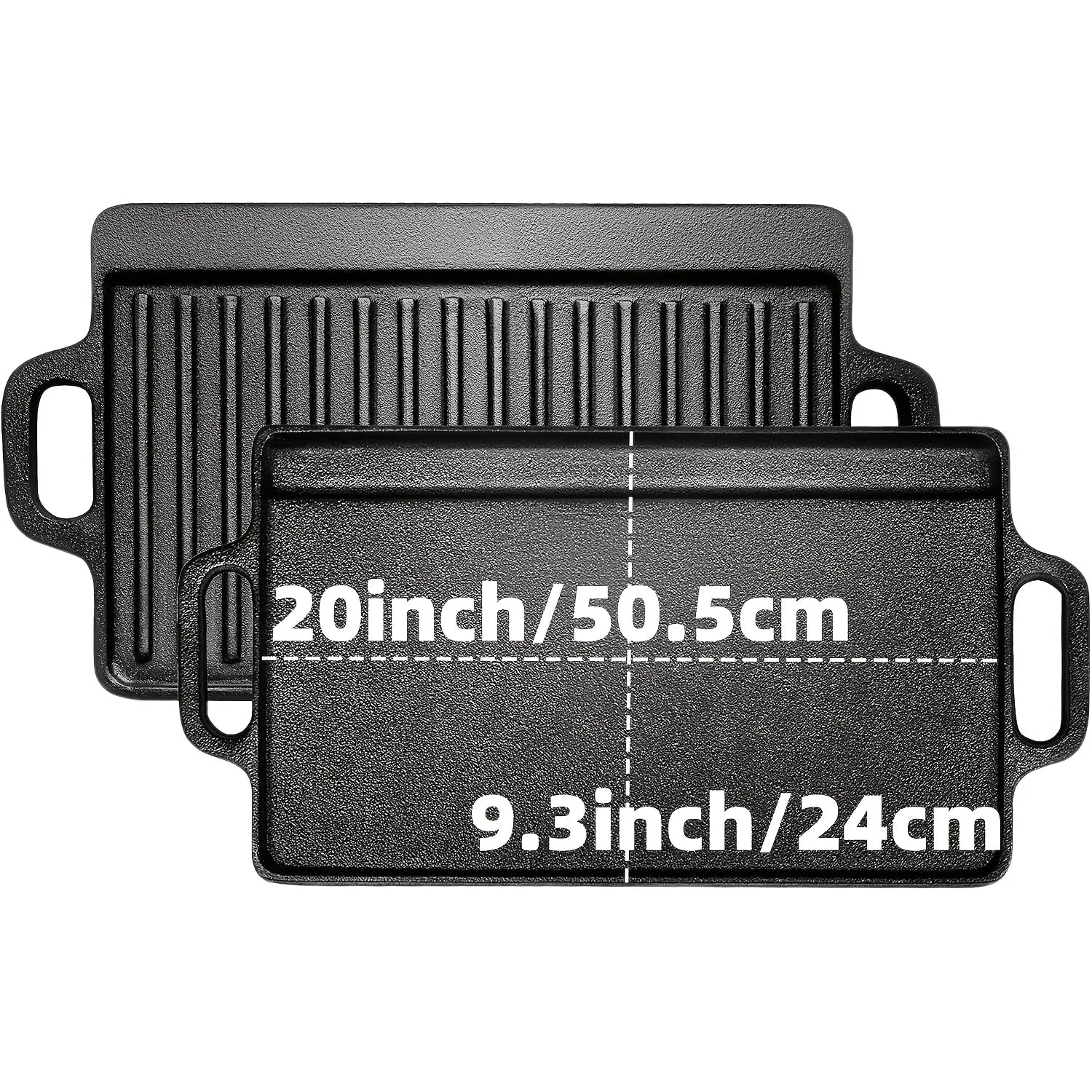 Cast Iron Skillet Set 3PCS Pre-Seasoned Non-Stick