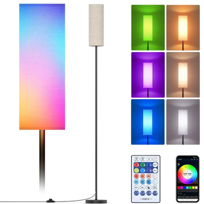 Modern Floor Lamp LED Lighting With Remote Control Adjustable