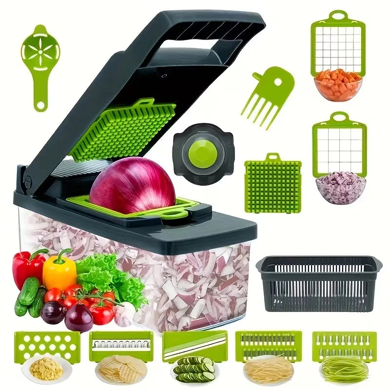 Vegetable Chopper Slicer Dicer 14 in 1 Multifunctional Kitchen Tool