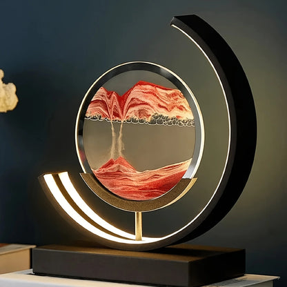 Moving Sand Art Lamp 3D Motion Sand Picture 3 Colors Decor Light