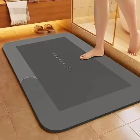 Diatomite Bath Mat Super Absorbent Non Slip Quick Dry Bathroom Mat