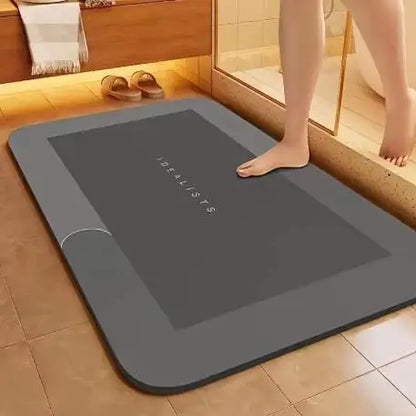 Diatomite Bath Mat Super Absorbent Non Slip Quick Dry Bathroom Mat