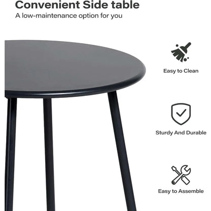 Bistro Set Outdoor 3 PCS with Coffee Table and Thick Cushions