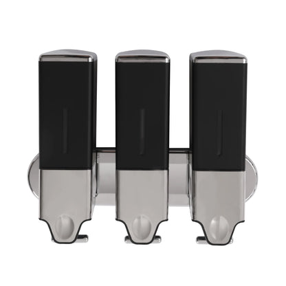 Triple Wall Mount Soap Dispenser, Lockable