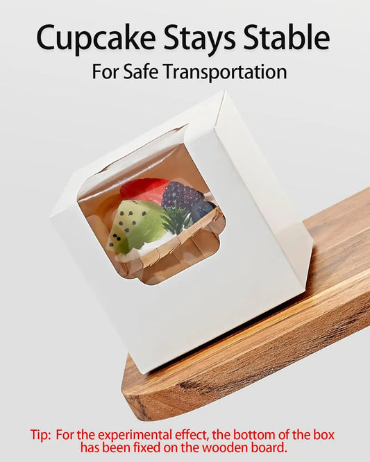 Cupcake Boxes Single with Insert Clear Window 10/20/30 pcs