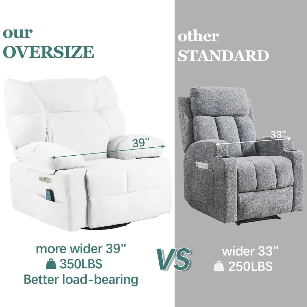 Power swivel rocker recliner