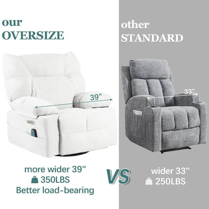 Power swivel rocker recliner