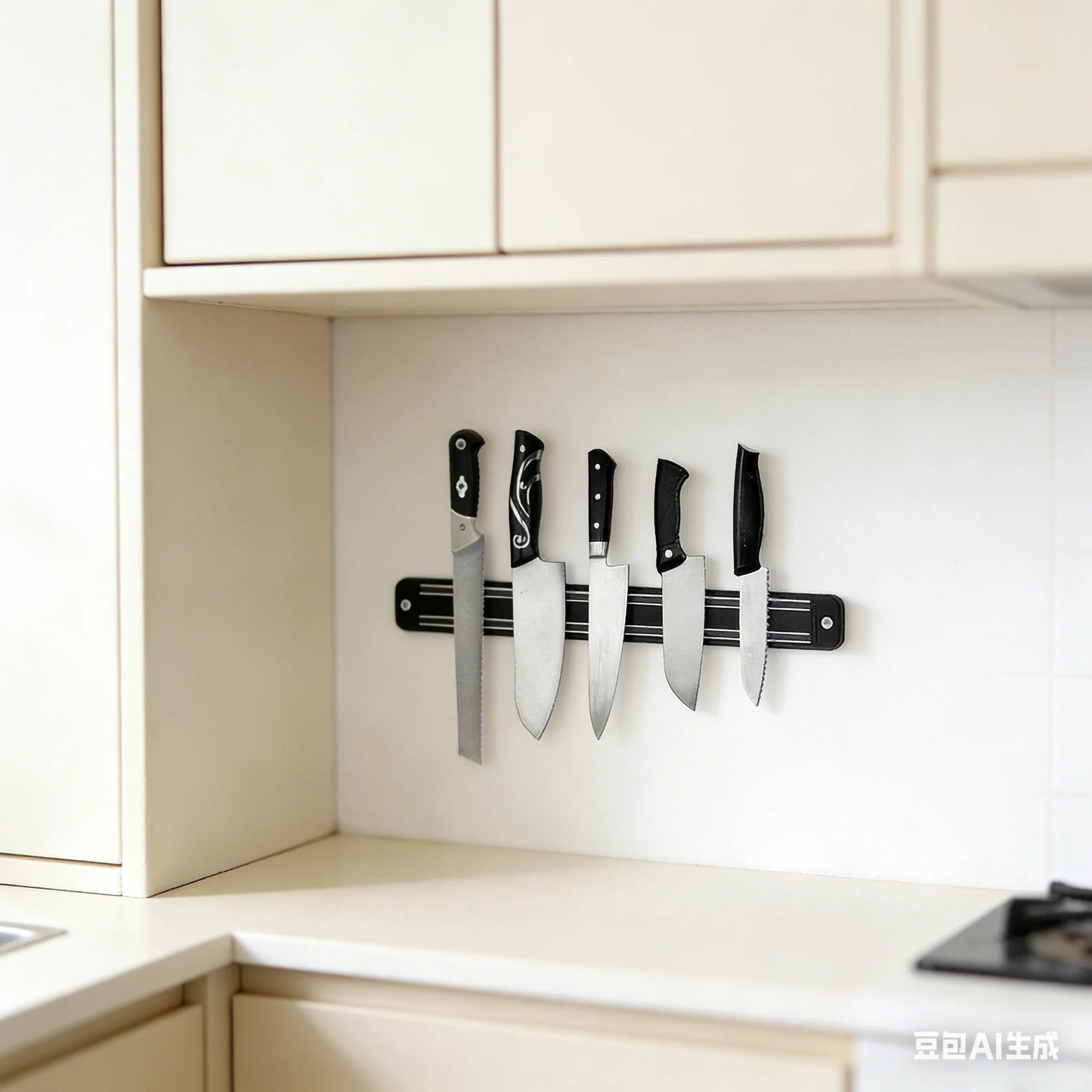 Magnetic Knife Holder Wall Mount Kitchen Scissor Storage Organizer